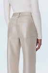 TATE HI RISE BOWED WIDE LEG JEANS in champagne luster