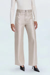 TATE HI RISE BOWED WIDE LEG JEANS in champagne luster