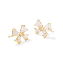  BLAIR BOW SMALL STUD EARRINGS in iridescent drusy