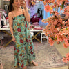 FLORAL SMOCKED MAXI DRESS