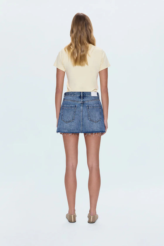 DAISY LOW SLUNG DENIM SKIRT in spectacle wash