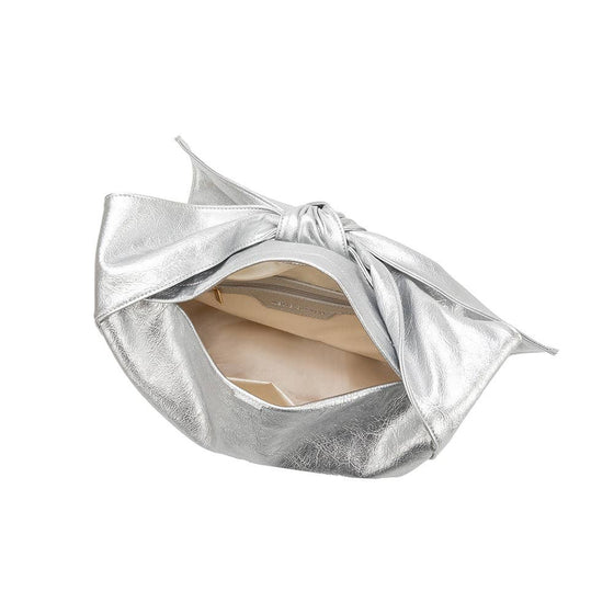MELIE BIANCO - MARNI  RECYCLED VEGAN CROSSBODY BAG - silver