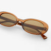 FREYRS Eyewear - Mimi Acetate Oval Sunglasses: Brown