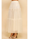TULLE TIERED MAXI SKIRT
