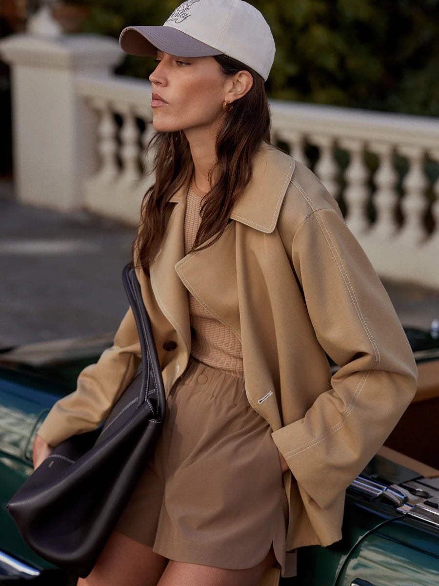 MADDOX SHORT TRENCH COAT