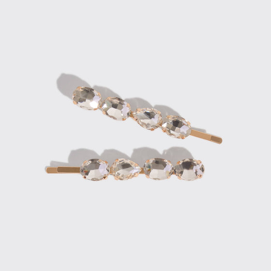 GEMSTONE BOBBY PINS 2pc Set