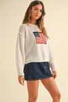 FLAG KNITTED SWEATER in assorted colors