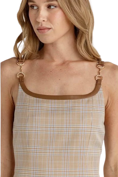 Noah Leather Trim Dress