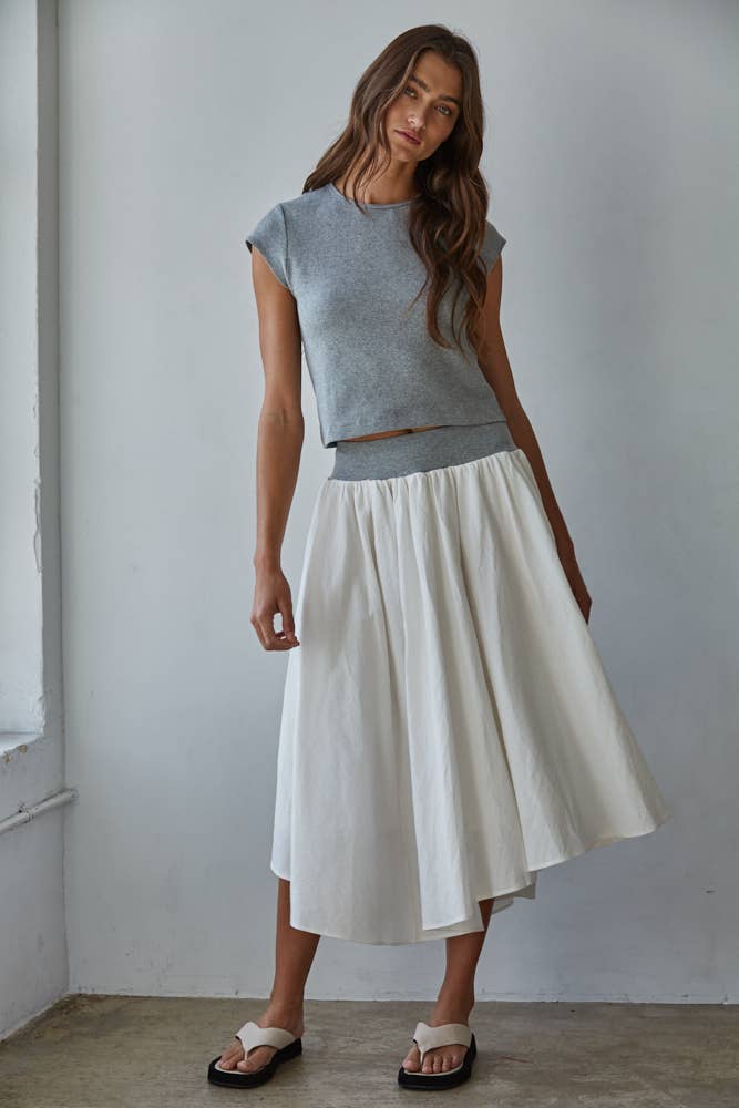 Knit Ribbed Short Sleeve Tee