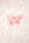 Grace & Grandeur - VDAY 24: Grace & Grandeur Delora Matte Satin Bow Barrette: Black