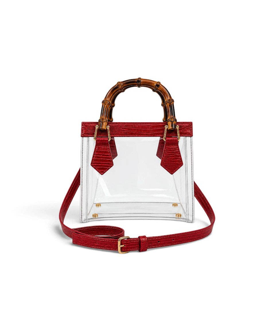 Jules Bamboo Handle Clear Stadium Bag