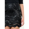 EYELET DETAIL LEATHER SKIRT