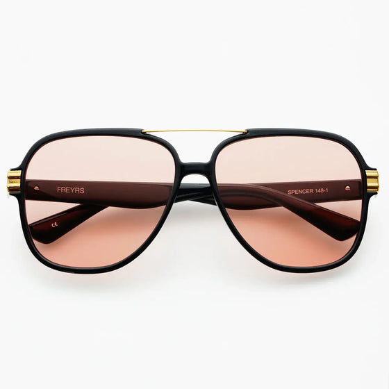 FREYRS Eyewear - Spencer Black Pink Sunglasses: Black / Pink