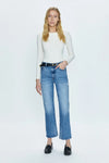 ALLY HIGH RISE VINTAGE ANKLE BOOT CUT JEANS in central vintage wash