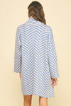 STRIPE OPEN KNIT CARDIGAN