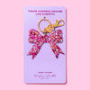 PINK CONFETTI BOW CHARM