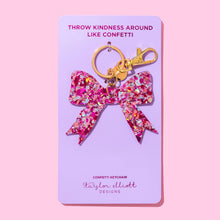  PINK CONFETTI BOW CHARM