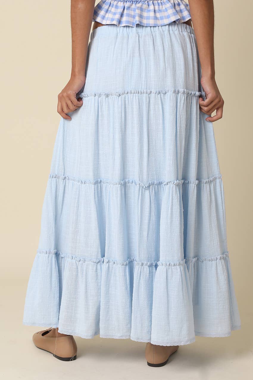 BROOKE TIERED MAXI SKIRT
