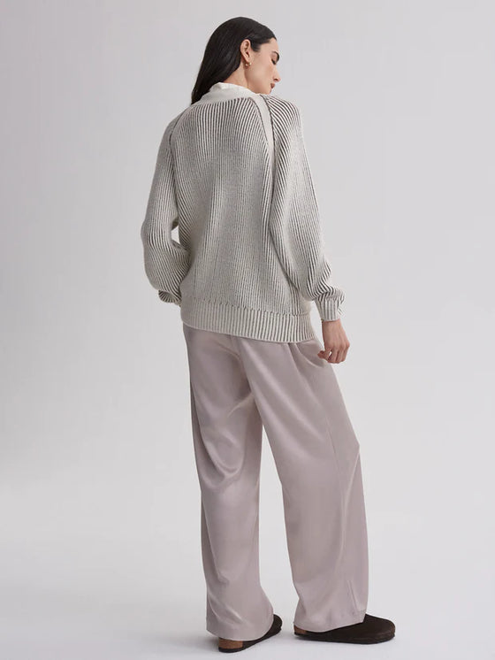 JUDE PLATED CARDIGAN SWEATER