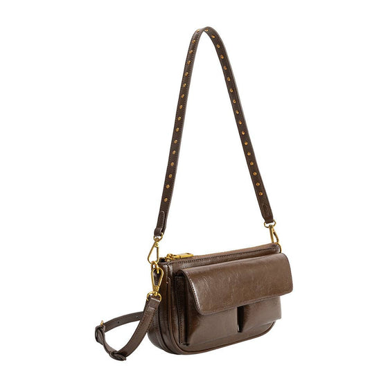 MELIE BIANCO - ARIA ESPRESSO RECYCLED VEGAN SHOULDER BAG