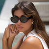 FREYRS Eyewear - Aria Acetate Womens Oval Sunglasses: Black