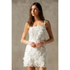 WHITE FLORAL PARTY DRESS