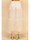 TULLE TIERED MAXI SKIRT