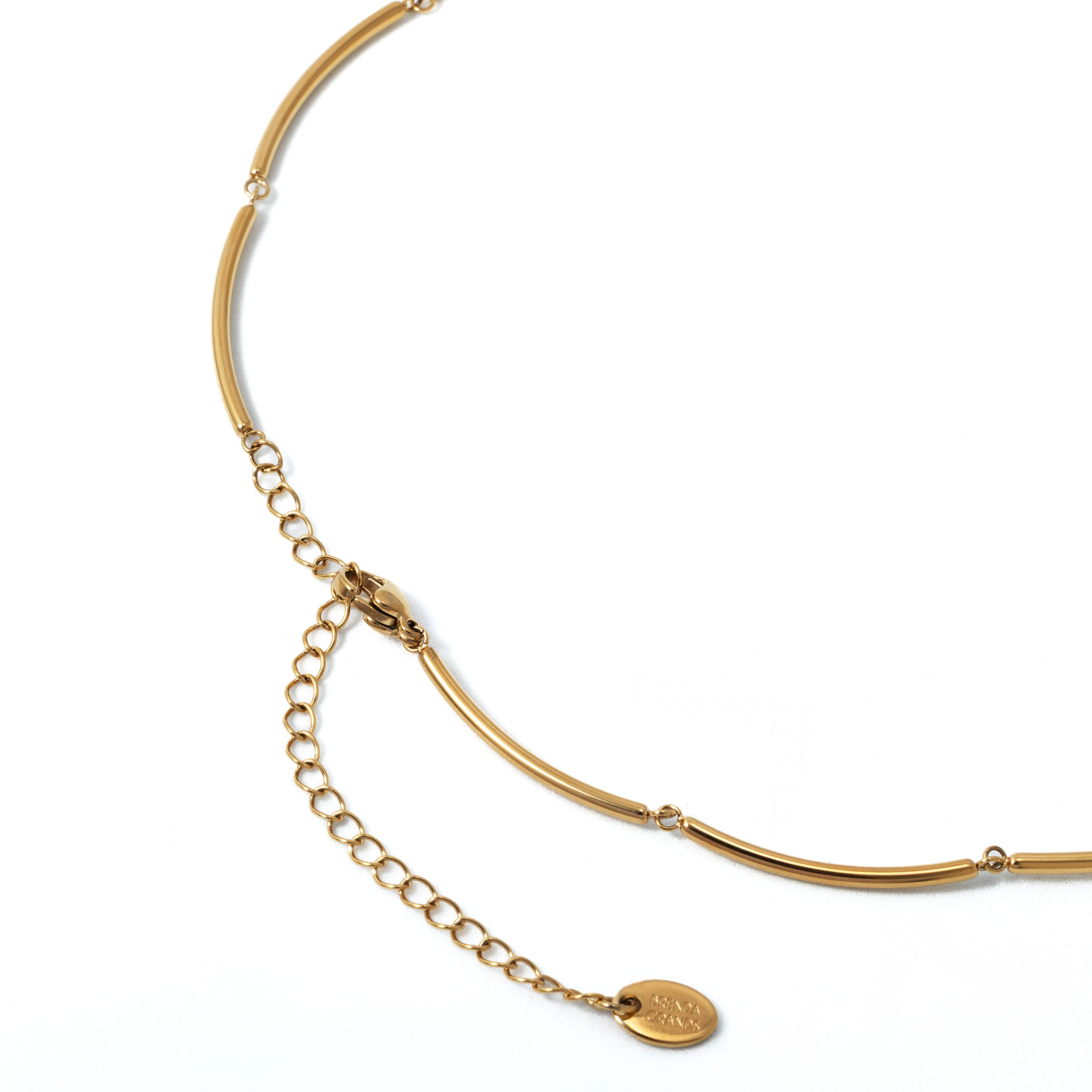 OVAL CRYSTAL COLLAR NECKLACE
