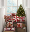 GINGERBREAD HOUSE WITH CANDY CANE HOOK PILLOW