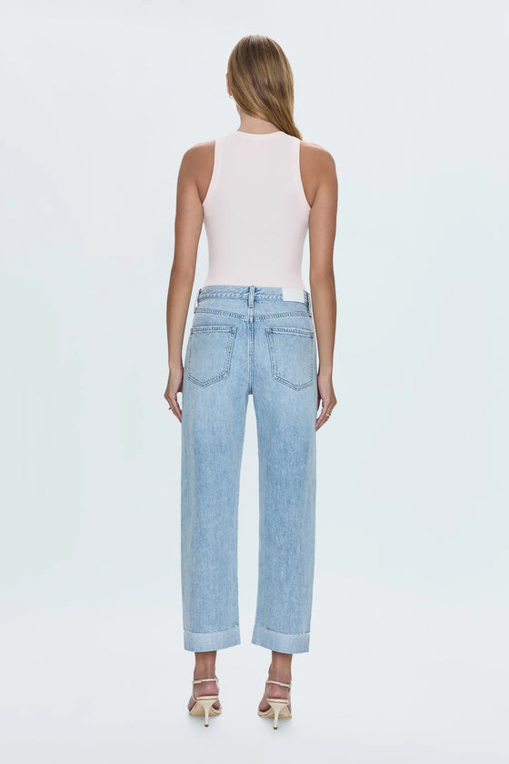 KACEY MID RISE CUFFED BOYFRIEND JEANS in berkeley wash
