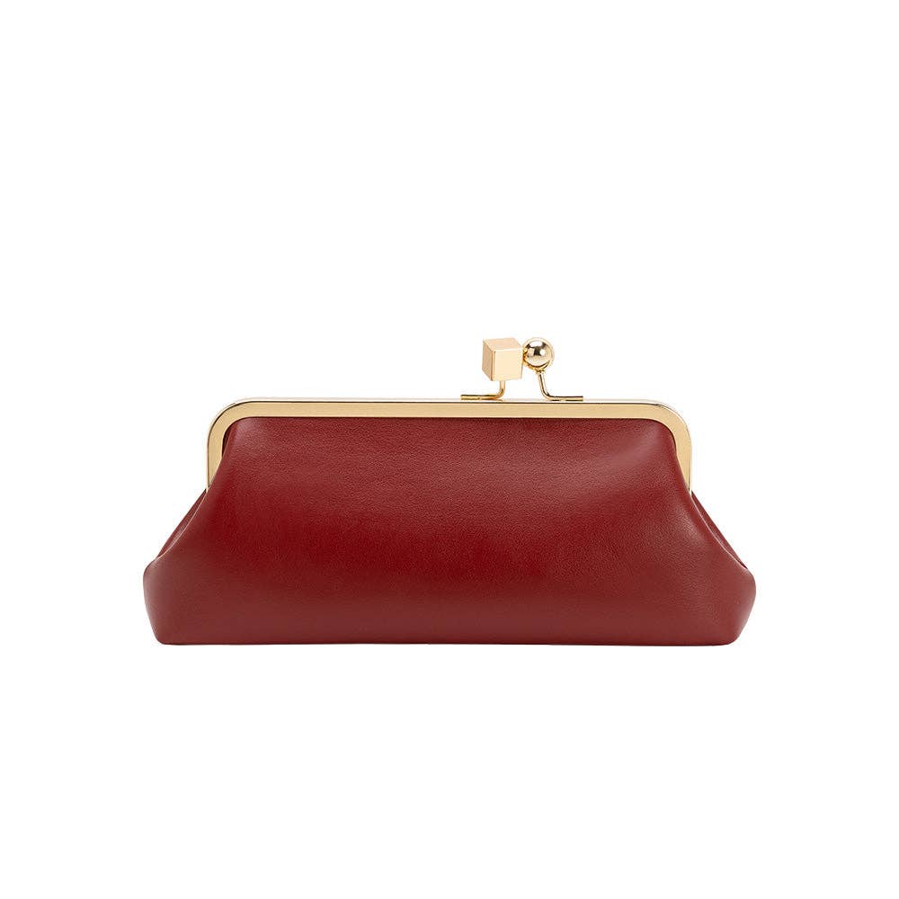 Chrissy Red Vegan Leather Crossbody Bag