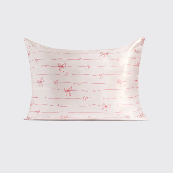 SATIN PILLOWCASE in Striped Bows