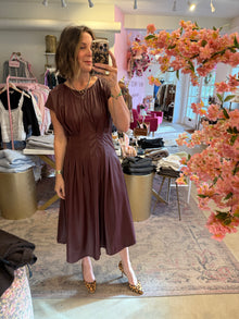  VEGAN LEATHER MIDI DRESS