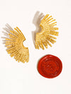 BISOUS 18K GOLD NON-TARNISH SUNBURST EARRINGS