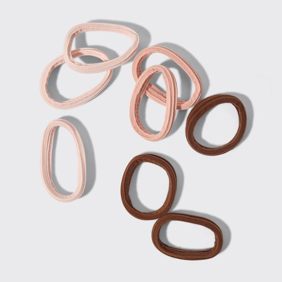 RECYCLED SEAMLESS HAIR ELASTICS 8PC SET