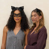 LACE HEADBAND & MASK 2PC SET - Black Cat