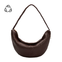  MELIE BIANCO - RAQUEL XL RECYCLED SHOULDER BAG - espresso