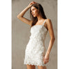 WHITE FLORAL PARTY DRESS
