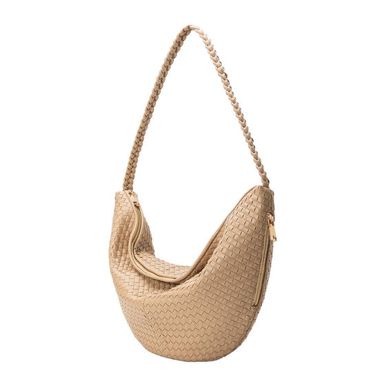 MELIE BIANCO - RAQUEL XL RECYCLED SHOULDER BAG - mushroom