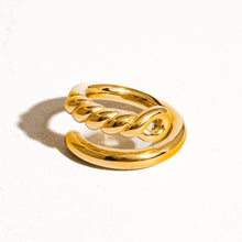  ZENDAYA 18K GOLD NON-TARNISH BRAIDED RING