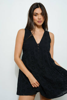  EYELET MINI DRESS