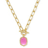 DAPHNE LINK GOLD CHAIN NECKLACE in azalea illusion