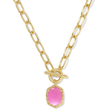  DAPHNE LINK GOLD CHAIN NECKLACE in azalea illusion