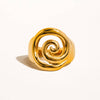 CARBON 18K GOLD NON-TARNISH TWIRL RING