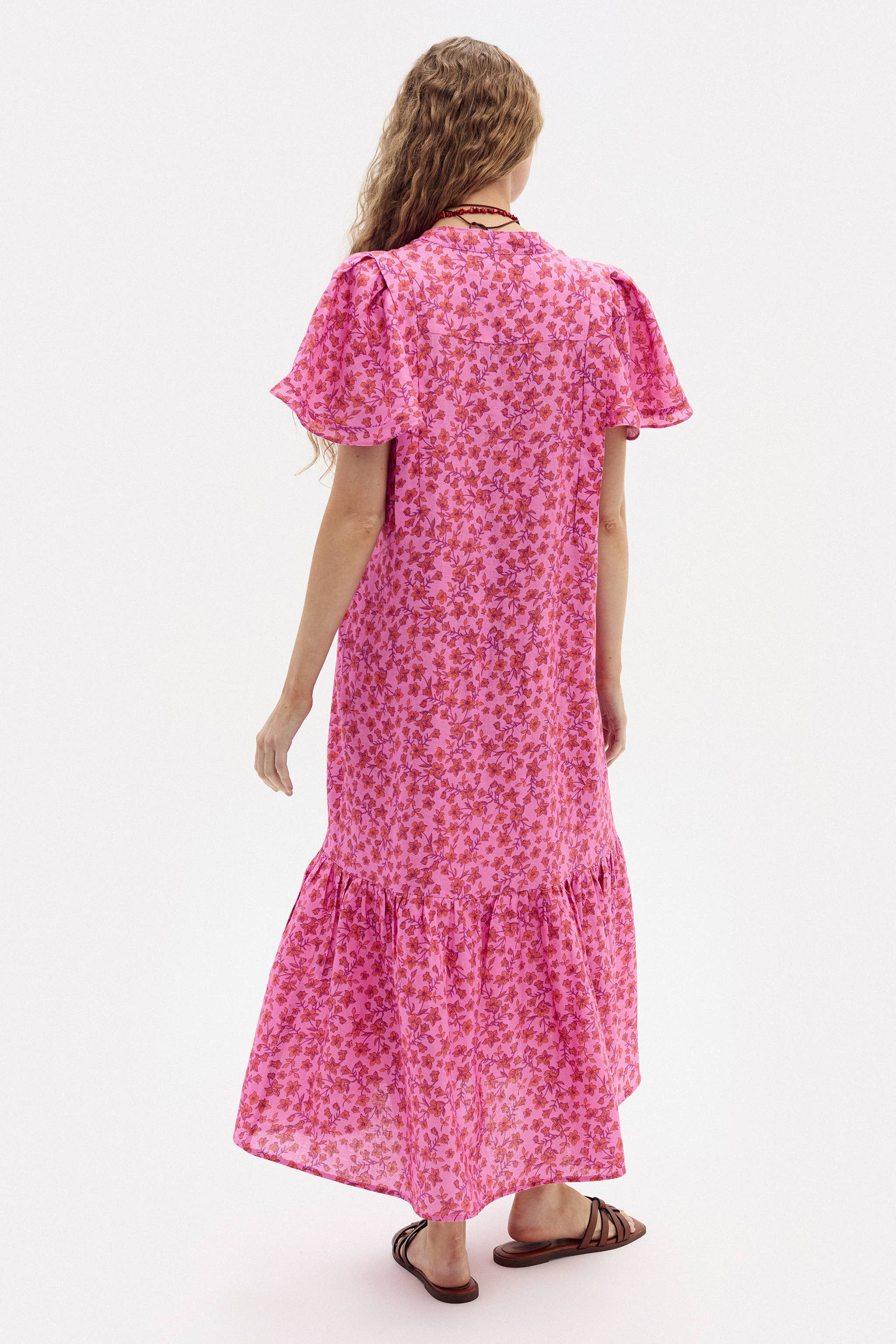 PINK WILLOW LINEN DRESS