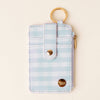 KEYCHAIN WALLET-Gingham Blue