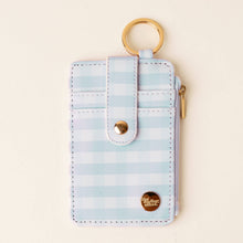  KEYCHAIN WALLET-Gingham Blue