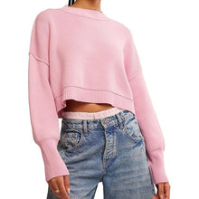  EASY STREET STRIPE CROP PULLOVER SWEATER