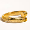 DEHORS 18K GOLD NON-TARNISH BOLD BANGLE: Yellow Gold