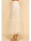 TULLE TIERED MAXI SKIRT